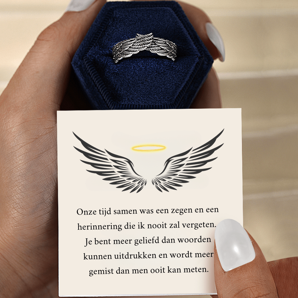 Personalized Angel Wing Ring