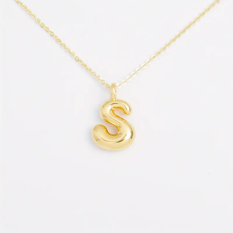 Shiny Balloon Initial Pendant Personalized Necklace - Gifts For Her
