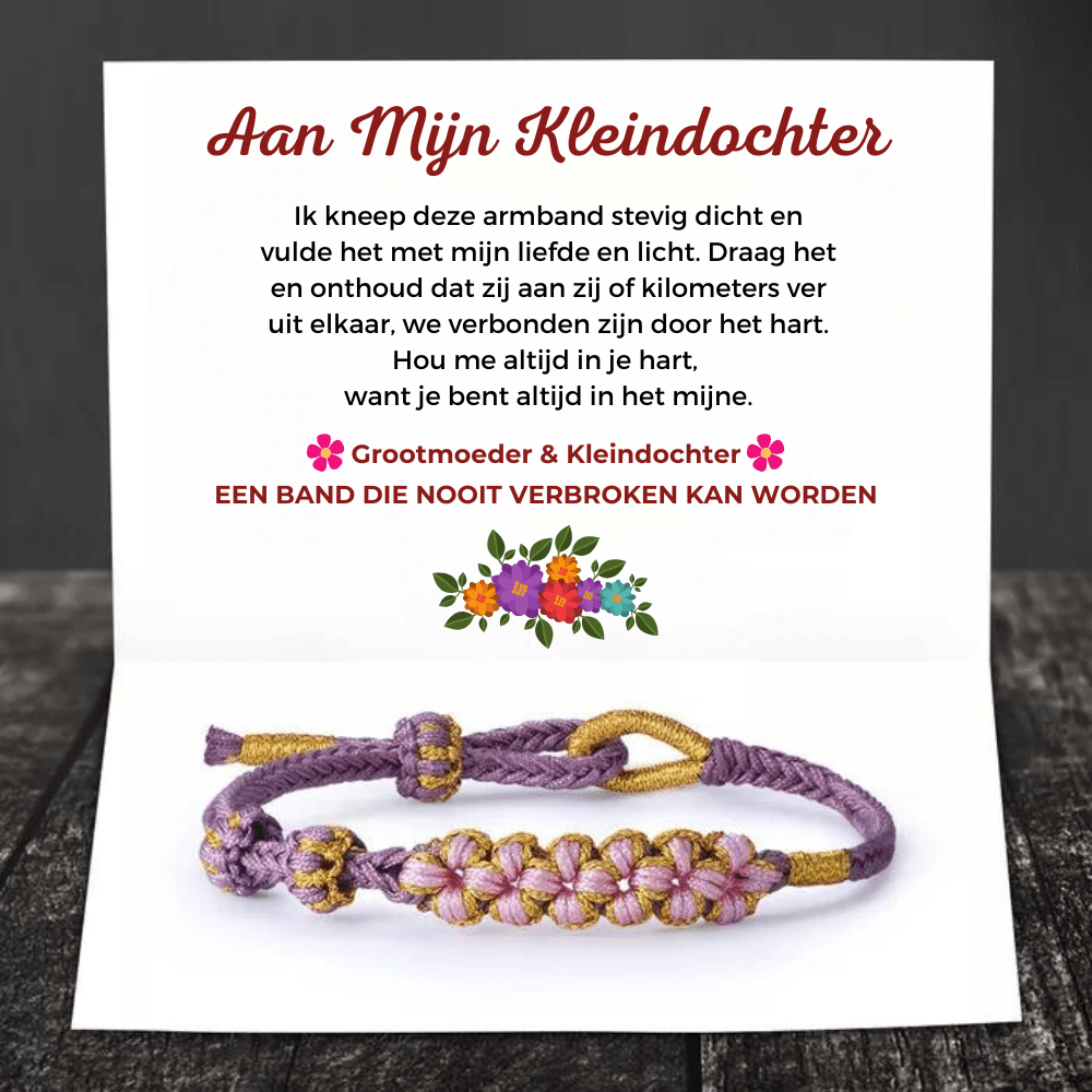 Grandmother & Granddaughter "A Bond That Can Never Be Broken" Blossom Bracelet