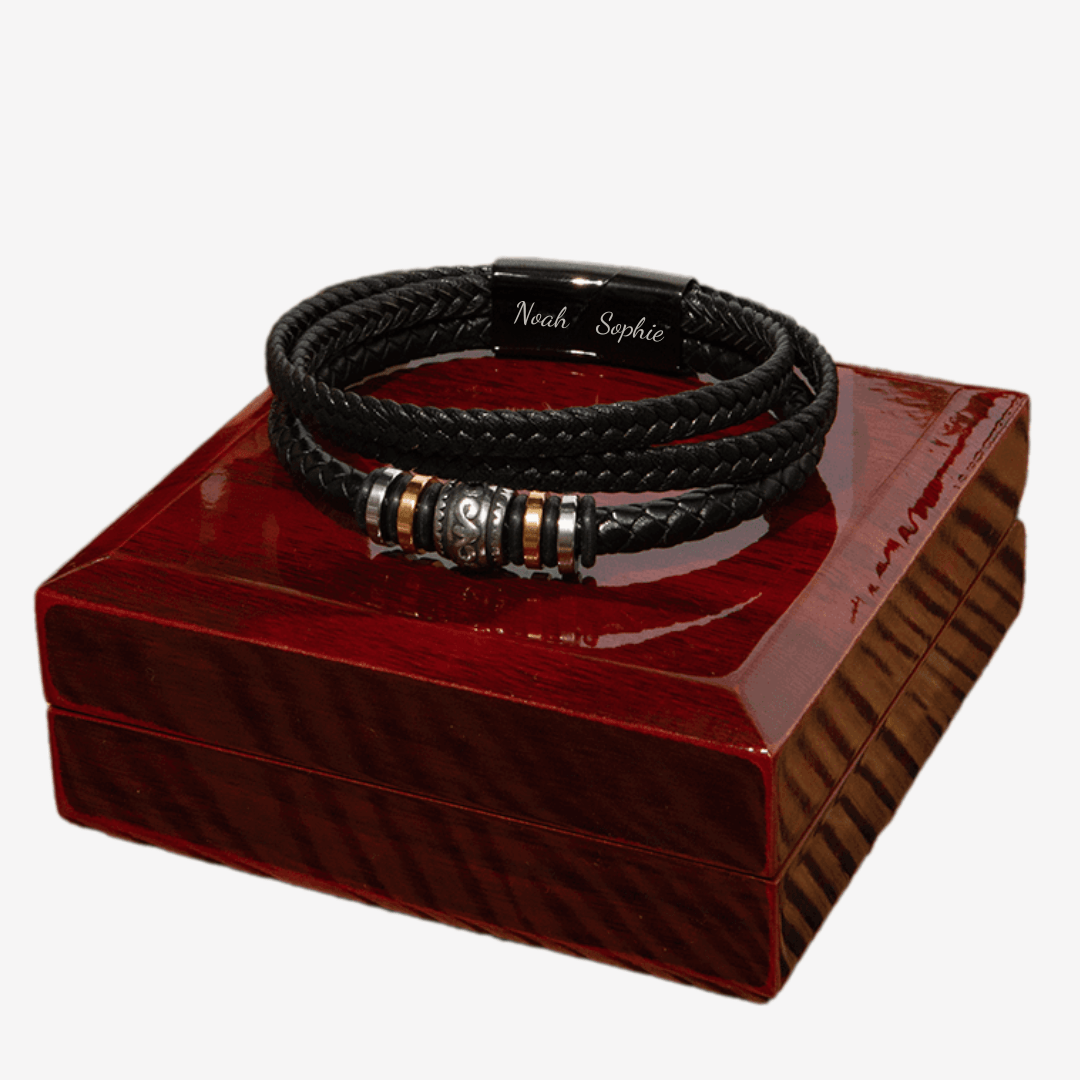 Personal Leather Bracelet for Men