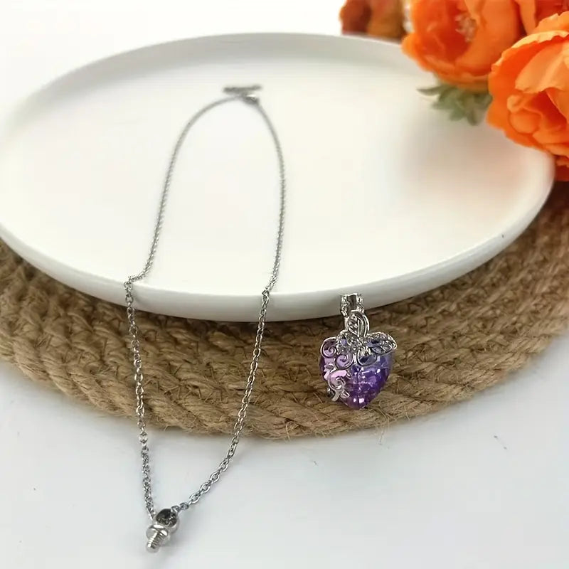 Dazzling Crystal Butterfly Urn - Personalized Necklace