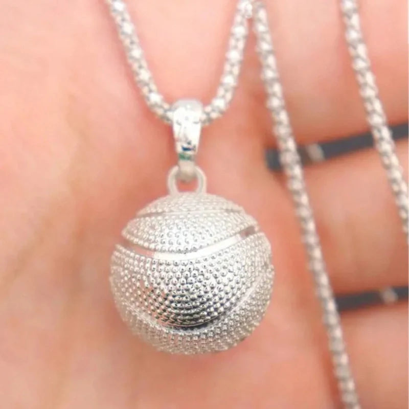 Punk Basketball Pendant Necklace - Boys Necklace