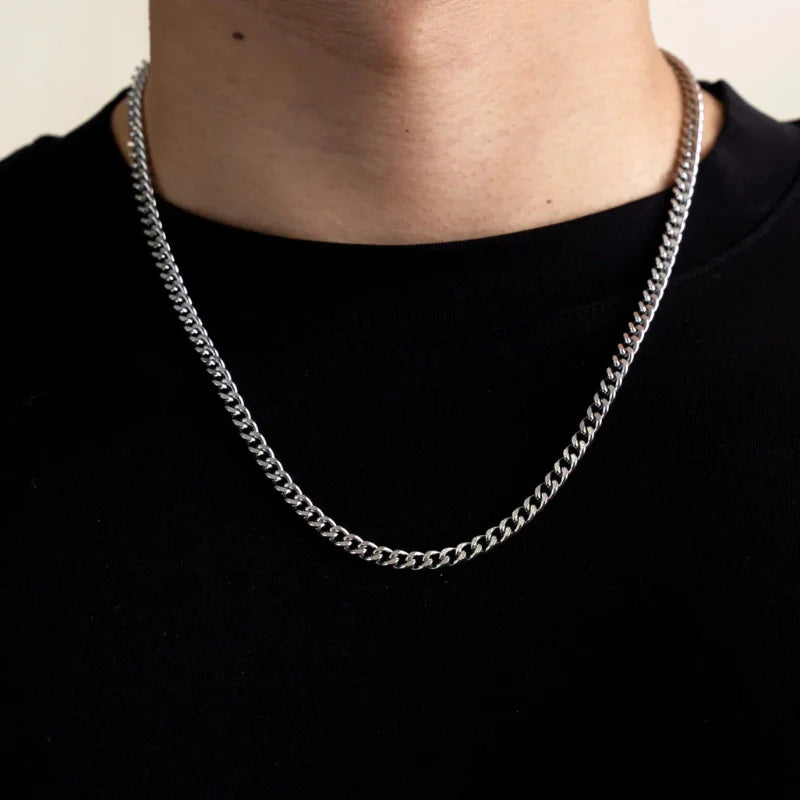 Stainless Steel Cuban Link Chain - Boys Necklace