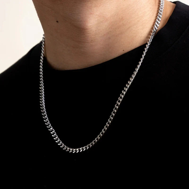 Stainless Steel Cuban Link Chain - Boys Necklace