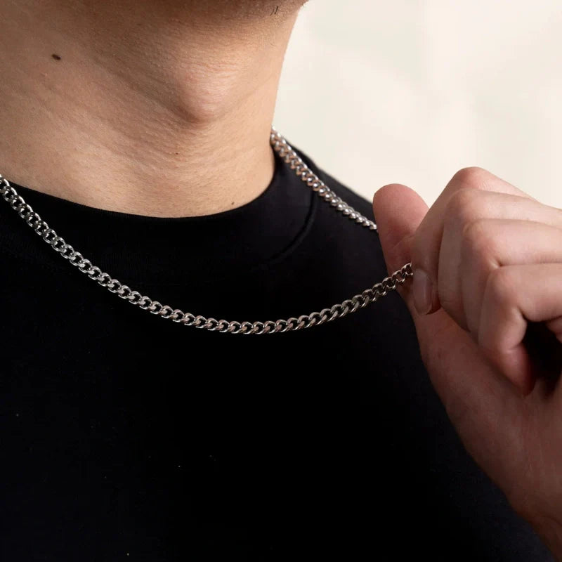 Stainless Steel Cuban Link Chain - Boys Necklace