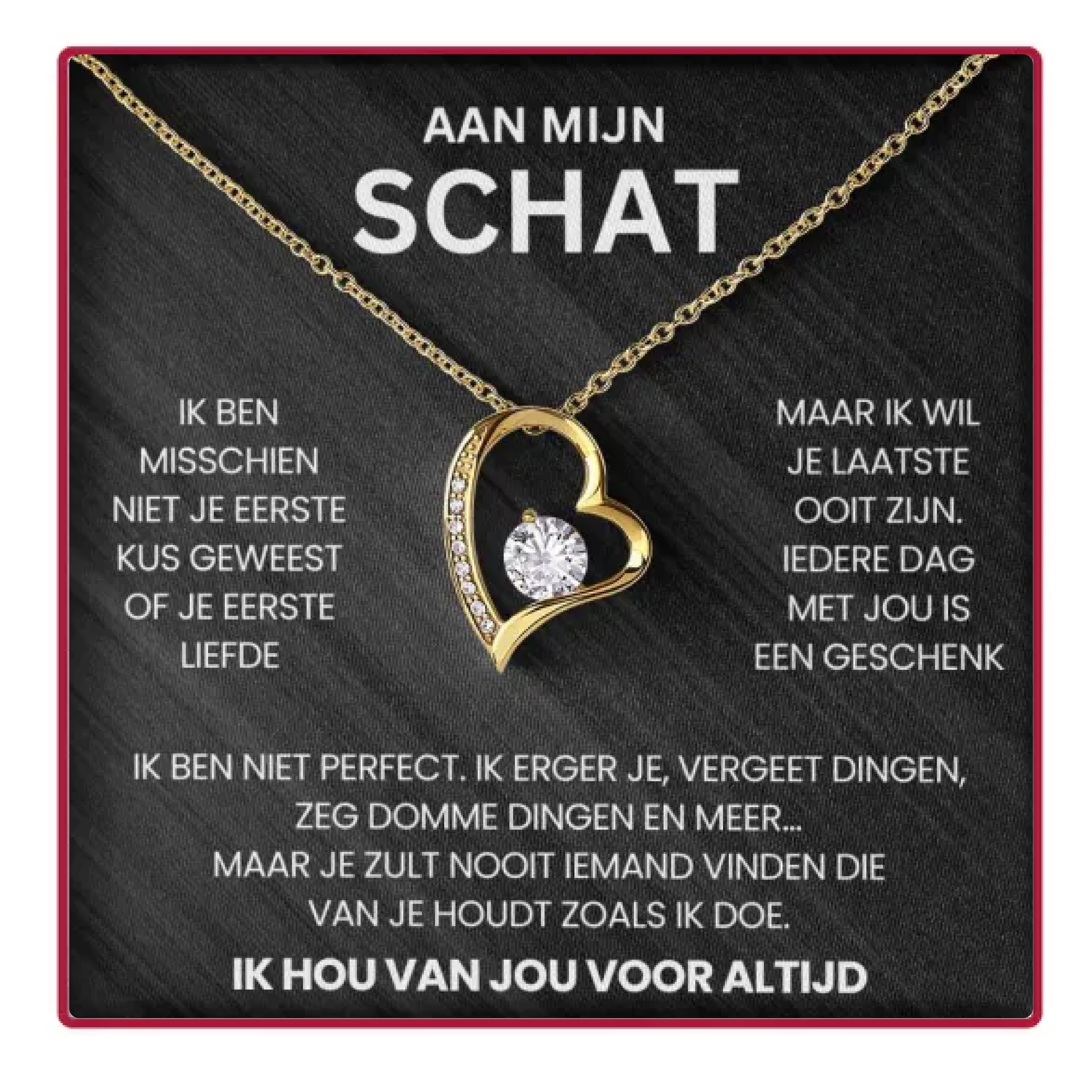 To My Treasure - Eternal Rose Box - With Heart Necklace & Real Rose