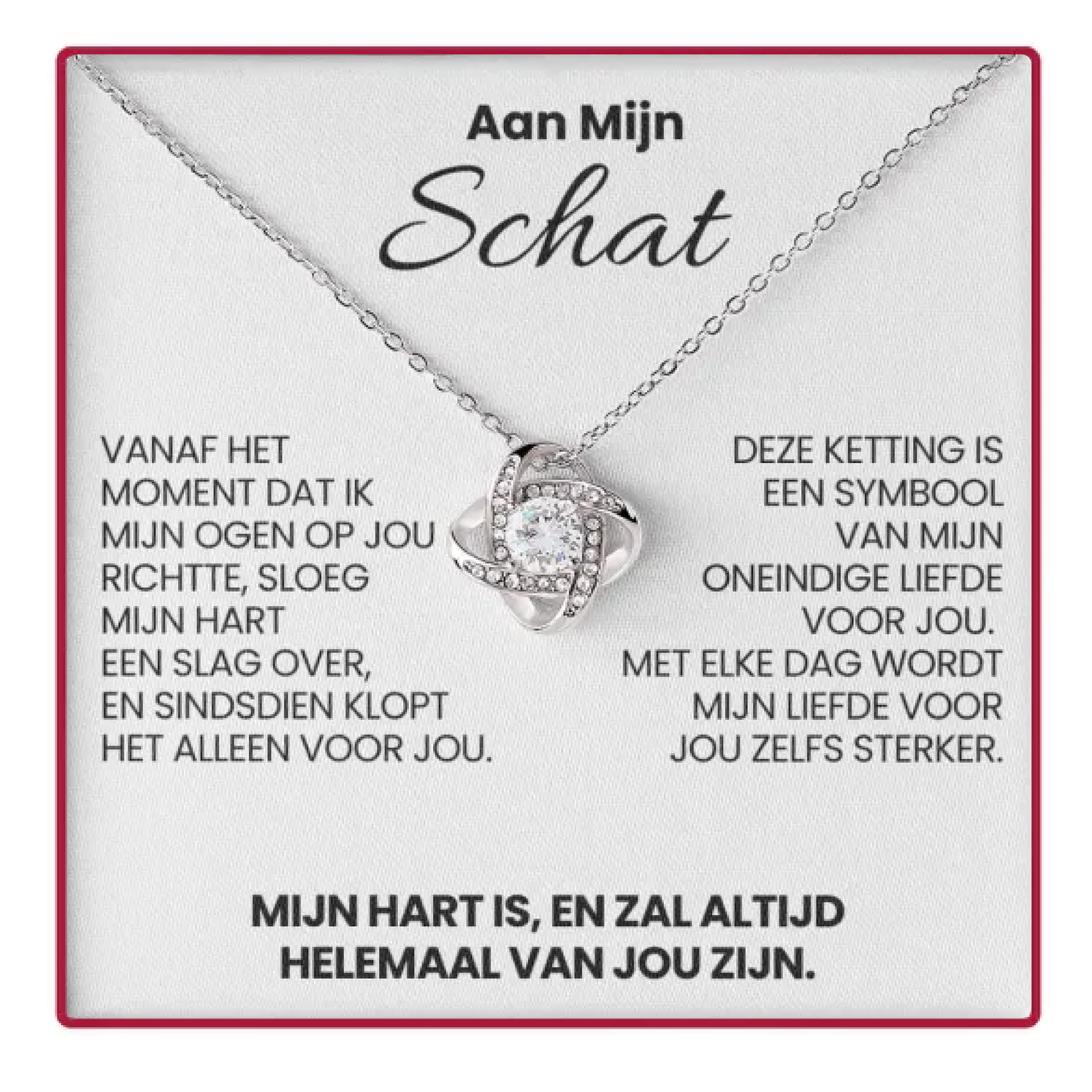 To My Treasure - Eternal Rose Box - With Love Knot Necklace & Real Rose