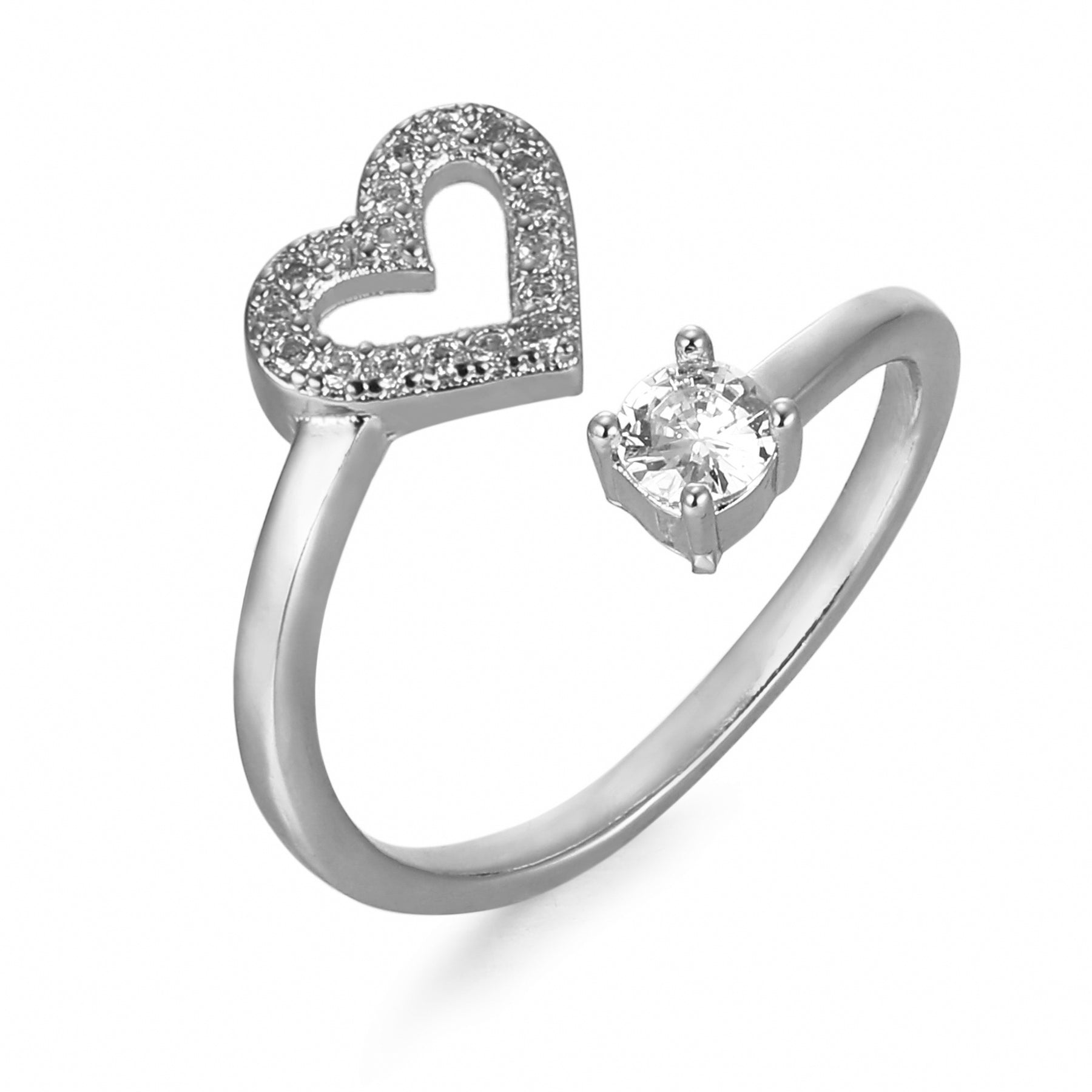 Letter Ring 'Initial' with Zirconia
