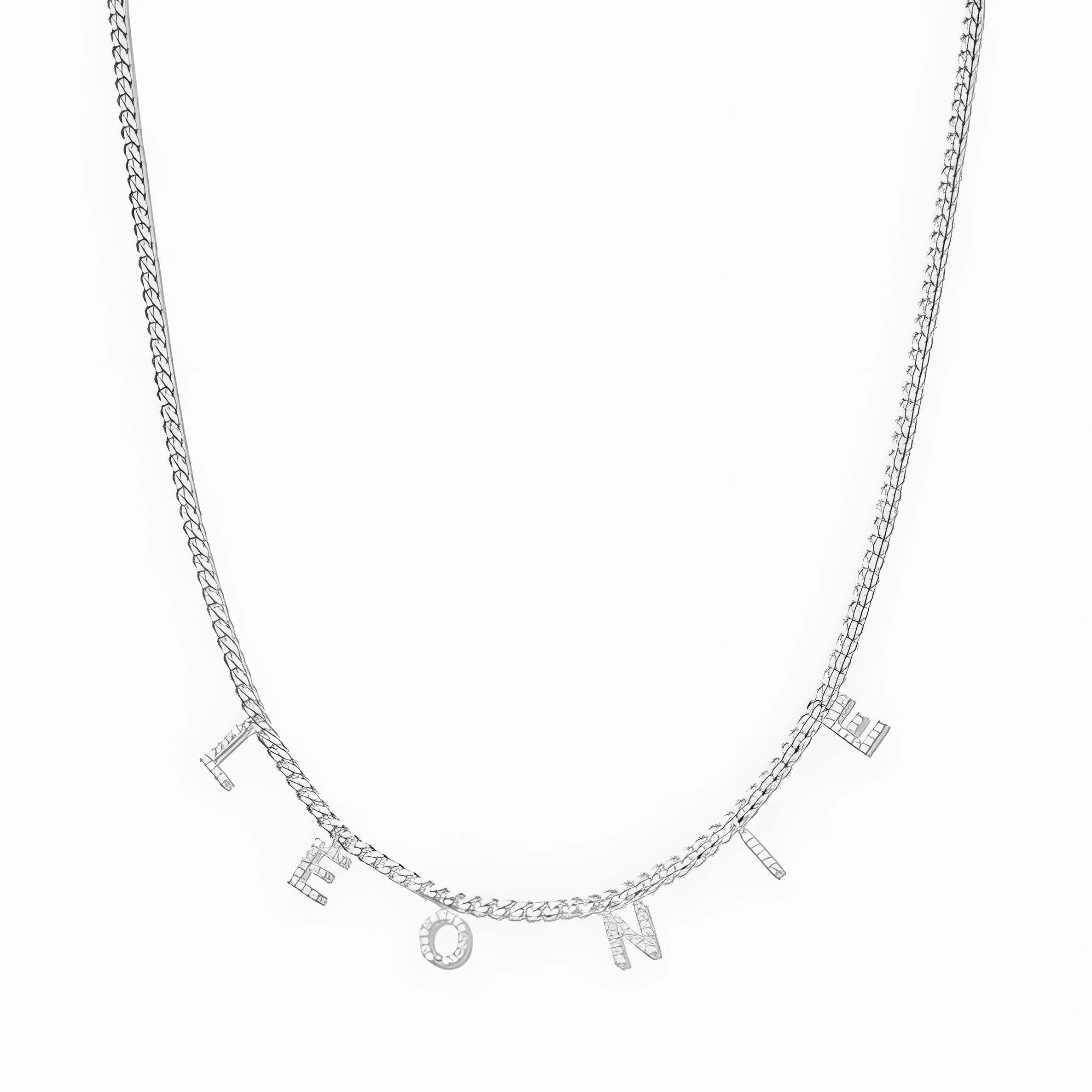 Gourmet Name Necklace with Zirconia
