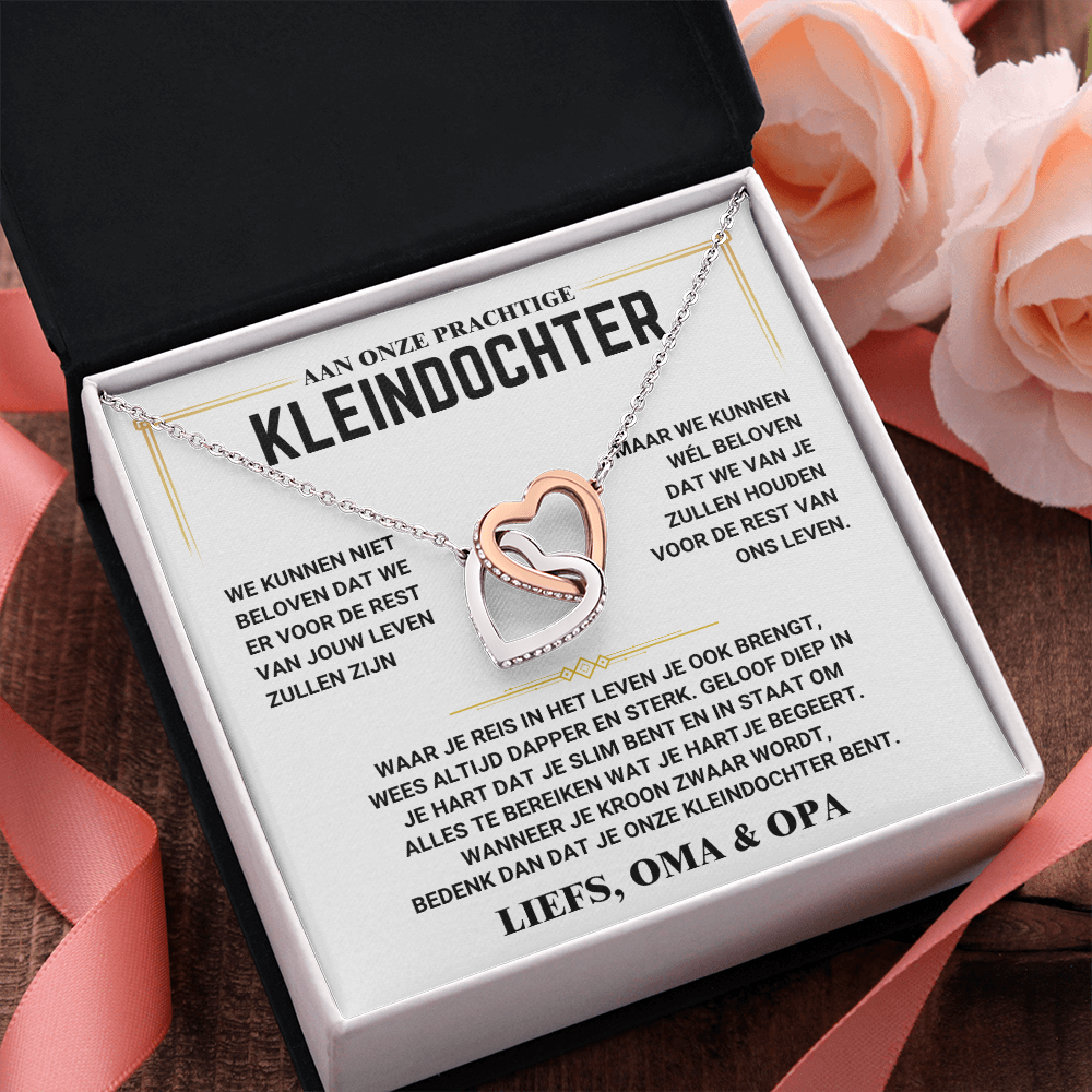 To My Granddaughter - Heart Necklace - Love Grandma & Grandpa