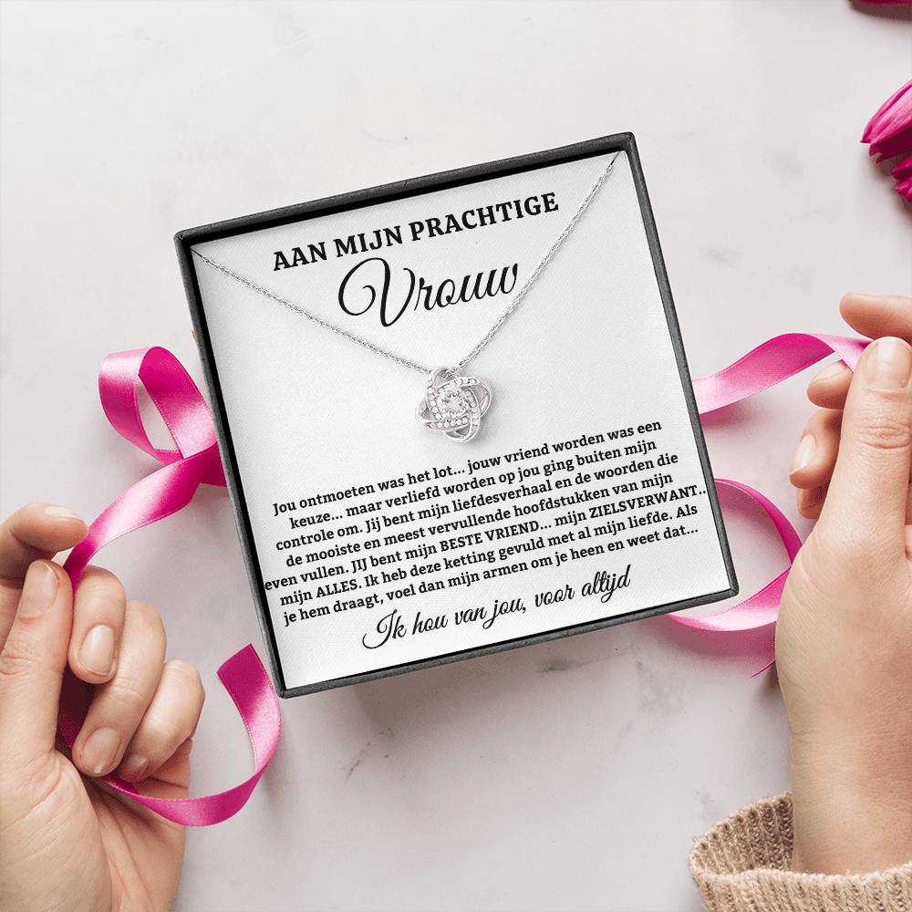 To My Beautiful Wife - You Are My Love Story - Love Knot Necklace