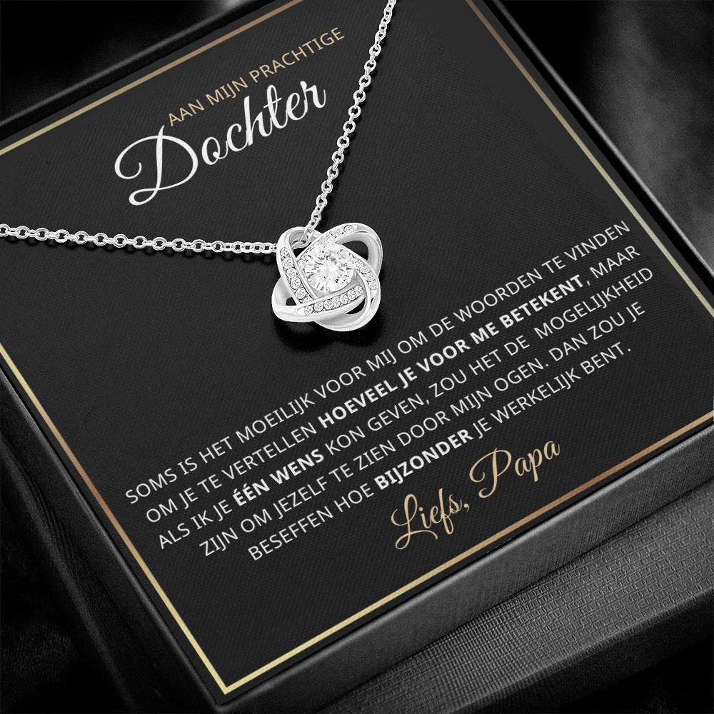 To My Beautiful Daughter - You Are Special - Love Knot Necklace