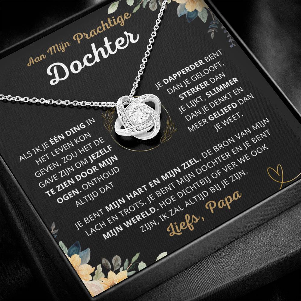 To My Beautiful Daughter - My Heart and Soul - Love Knot Necklace