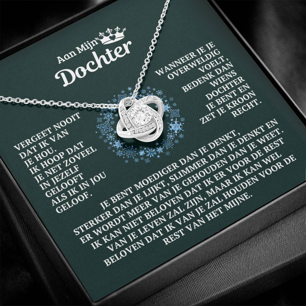 To My Daughter - I love you my princess - Love Knot Necklace
