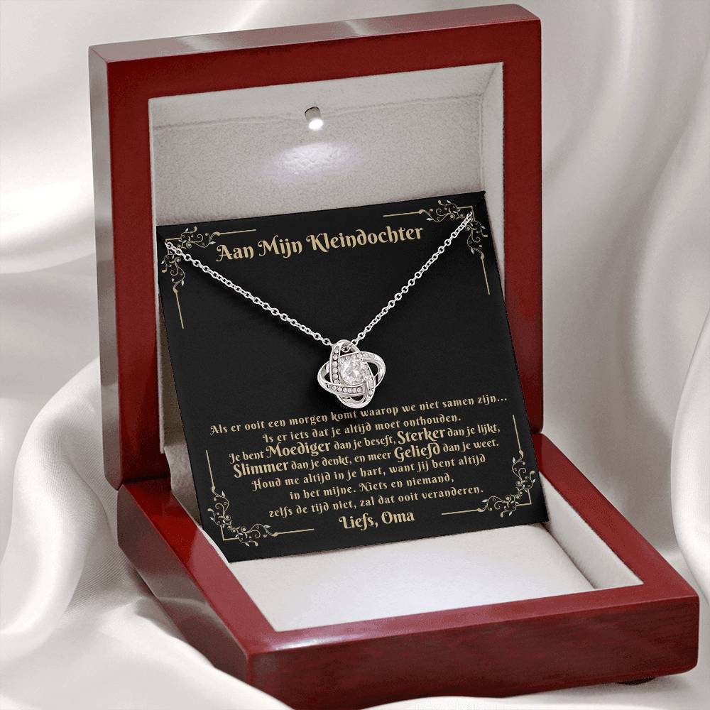 To My Granddaughter - Always Keep Me in Your Heart - Love Knot Necklace