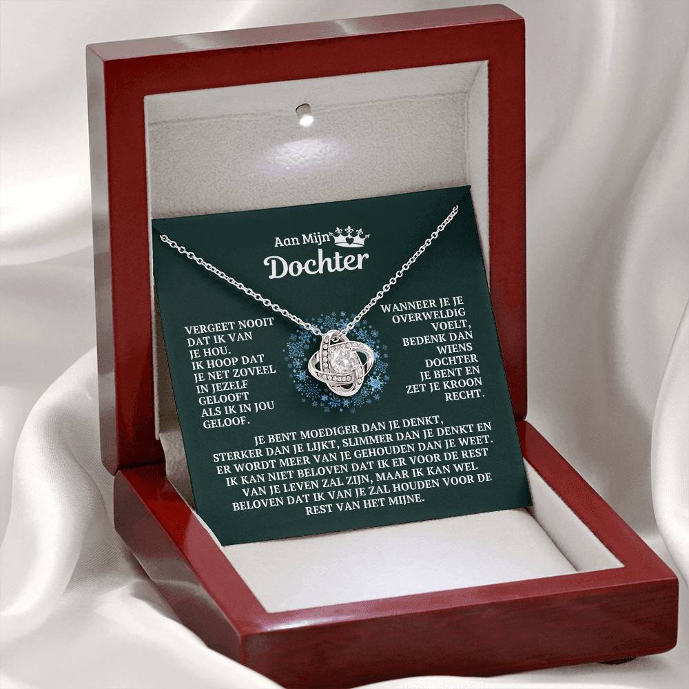 To My Daughter - I love you my princess - Love Knot Necklace