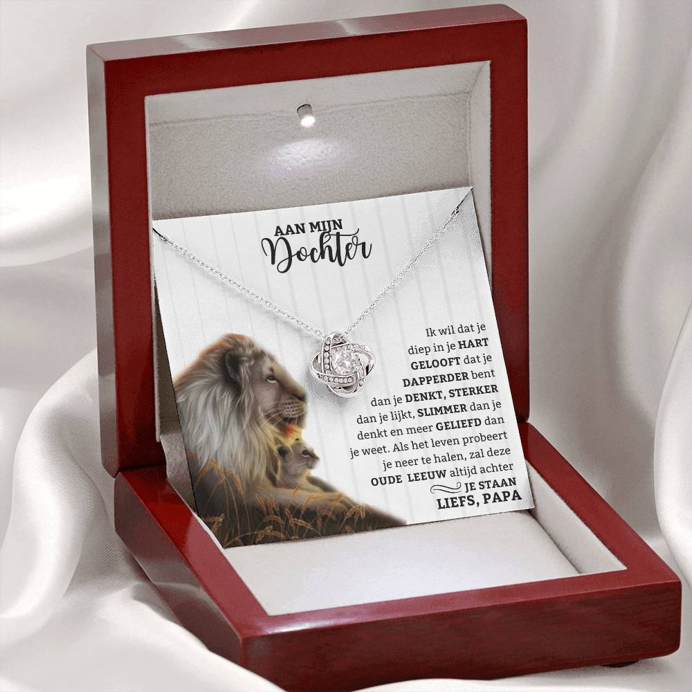 To My Daughter - Always Believe - Love Knot Necklace