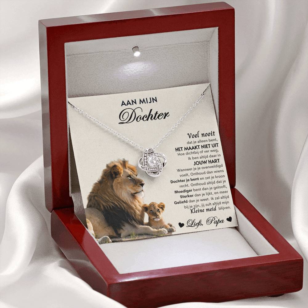 To my daughter - Love, Dad - Love Knot Necklace