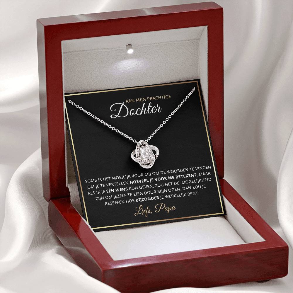 To My Beautiful Daughter - You Are Special - Love Knot Necklace