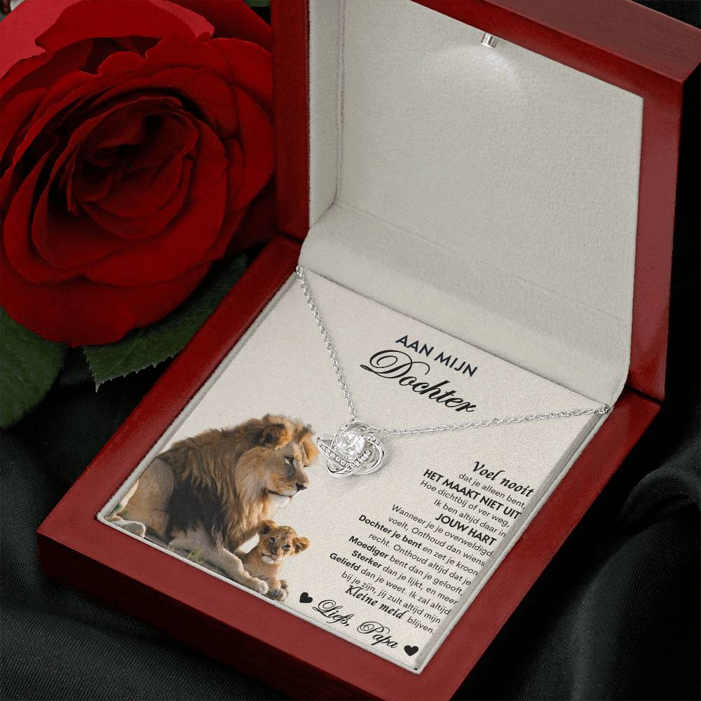 To my daughter - Love, Dad - Love Knot Necklace