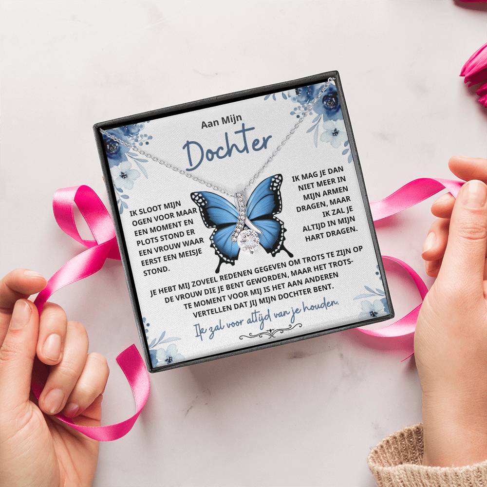 To My Daughter - I Will Always Carry You in My Heart - Alluring Beauty Necklace