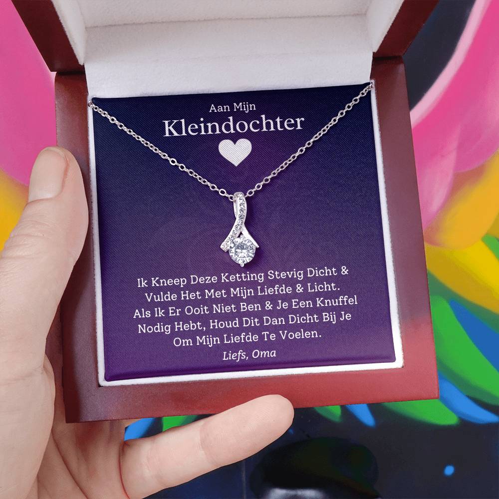 To My Granddaughter - If I'm Ever Not There - 14k White Gold Necklace