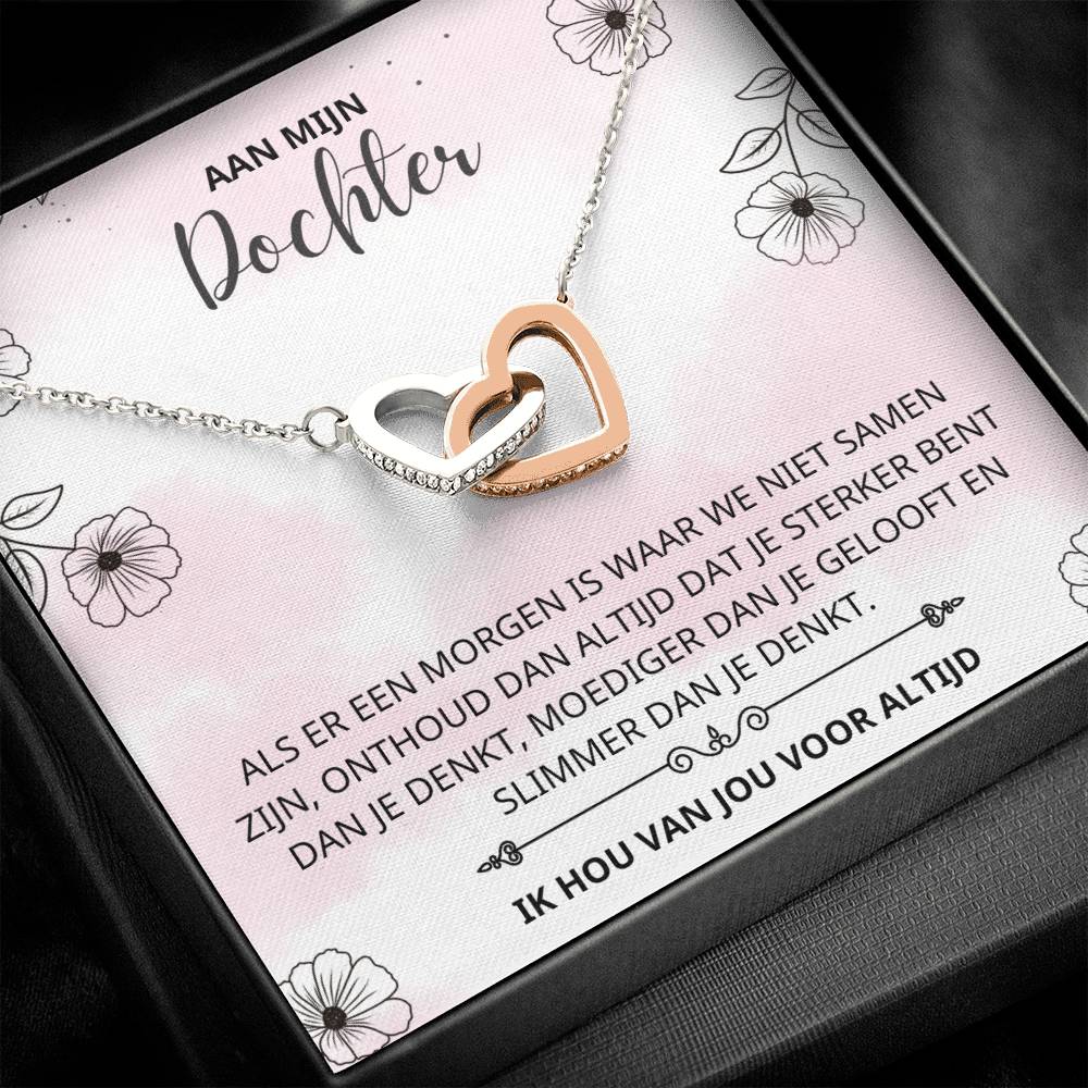 To My Daughter - Strong, Brave, and Smart - Heart Necklace