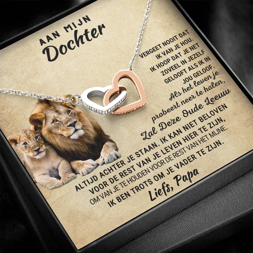 To My Daughter - Your Proud Dad - Heart Necklace