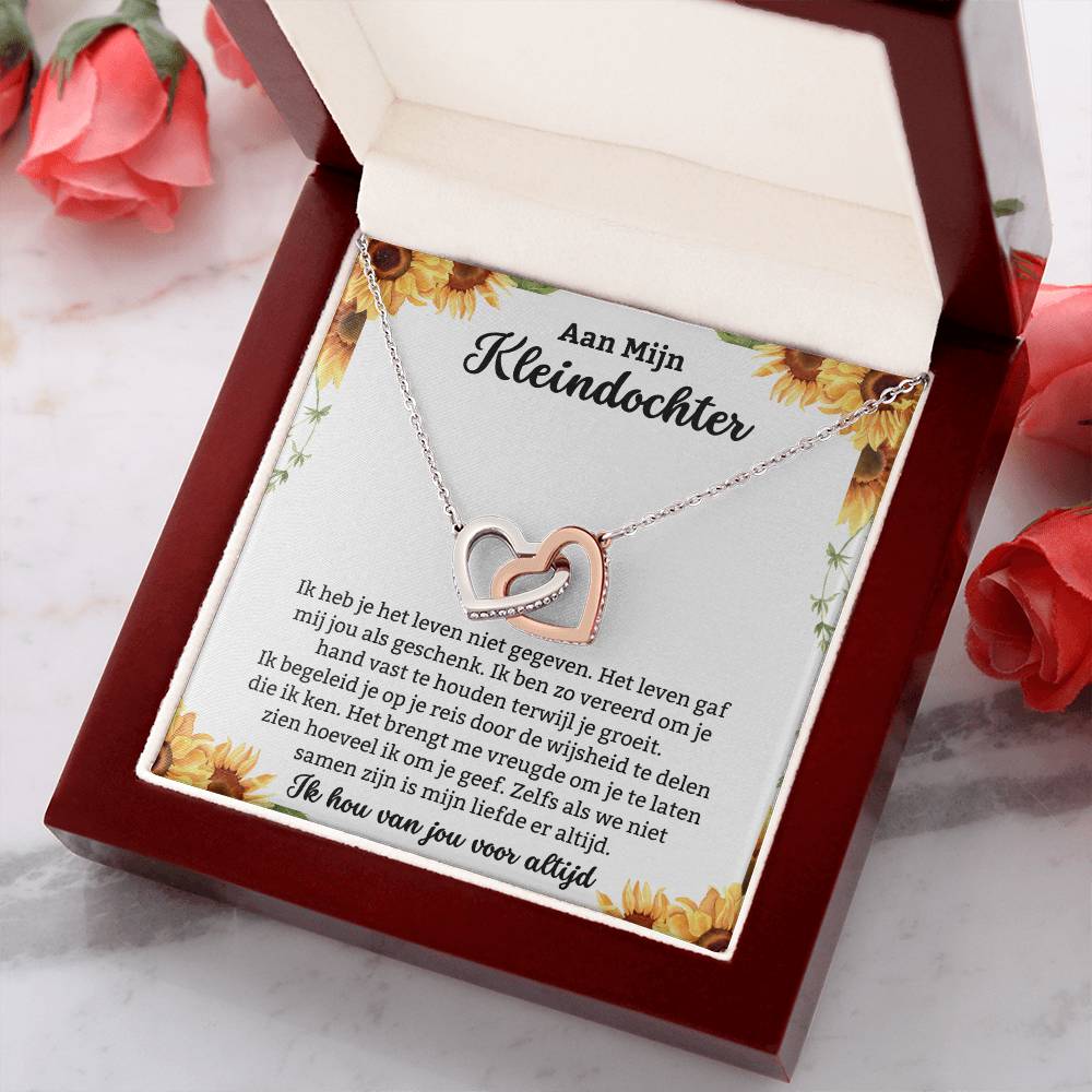 To My Granddaughter - I Love You Forever - Heart Necklace