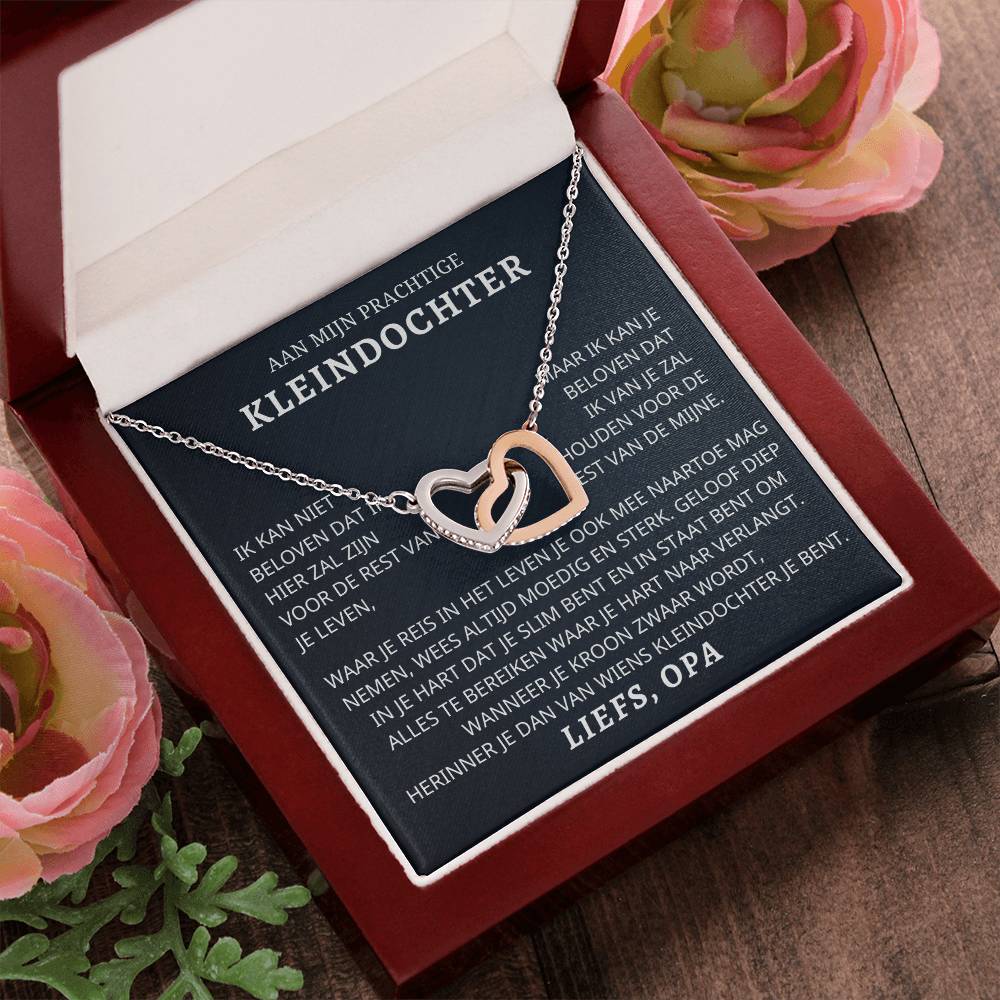 To My Granddaughter - I Will Love You for the Rest of My Life - Heart Necklace