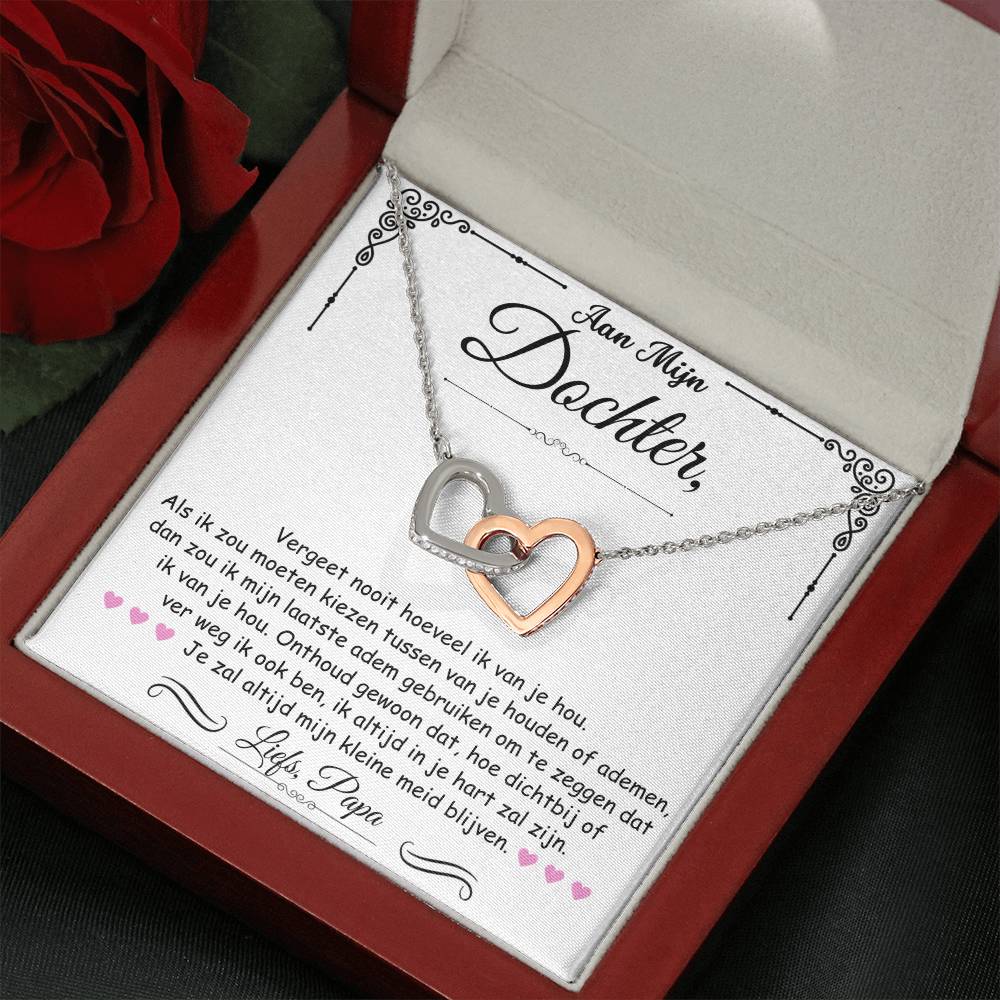To My Daughter - My Little Girl - Heart Necklace