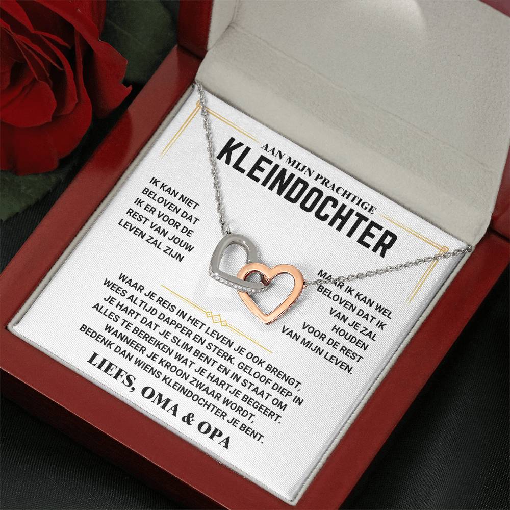 To My Granddaughter - Hearts Necklace - Love Grandma