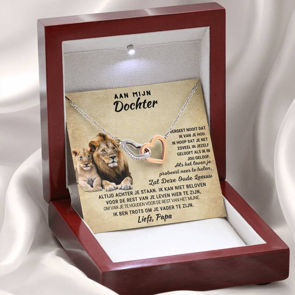 To My Daughter - Your Proud Dad - Heart Necklace