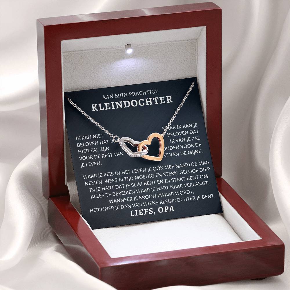 To My Granddaughter - I Will Love You for the Rest of My Life - Heart Necklace