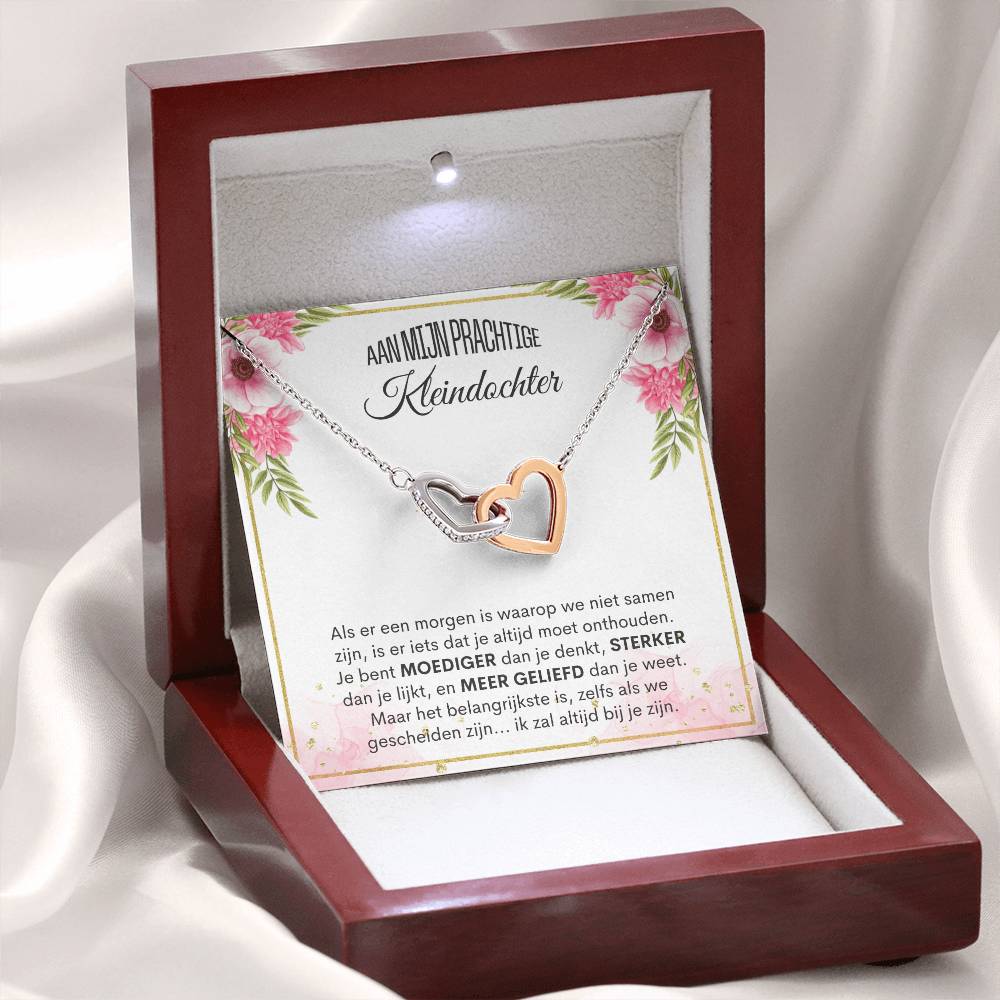 To My Granddaughter - You Are Braver and Stronger - Hearts Necklace