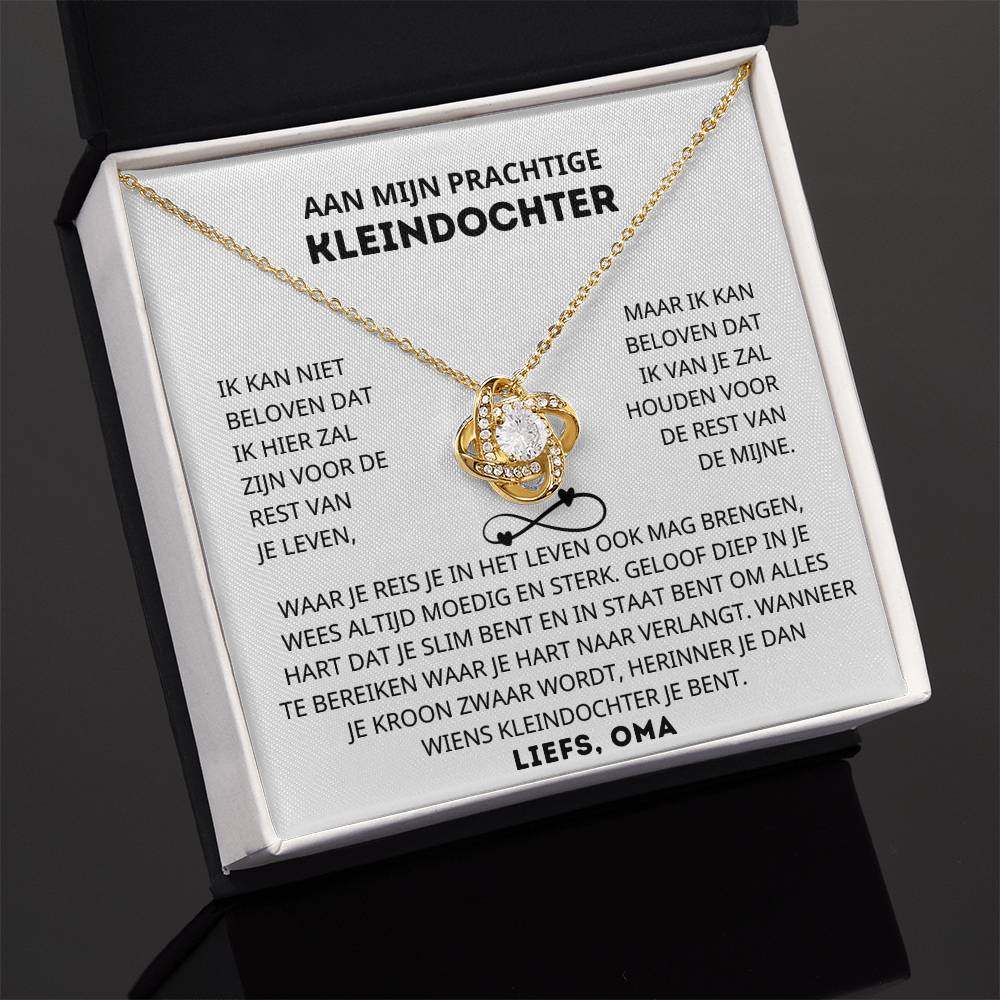 To My Granddaughter - I Am Here for You - Love Knot Necklace