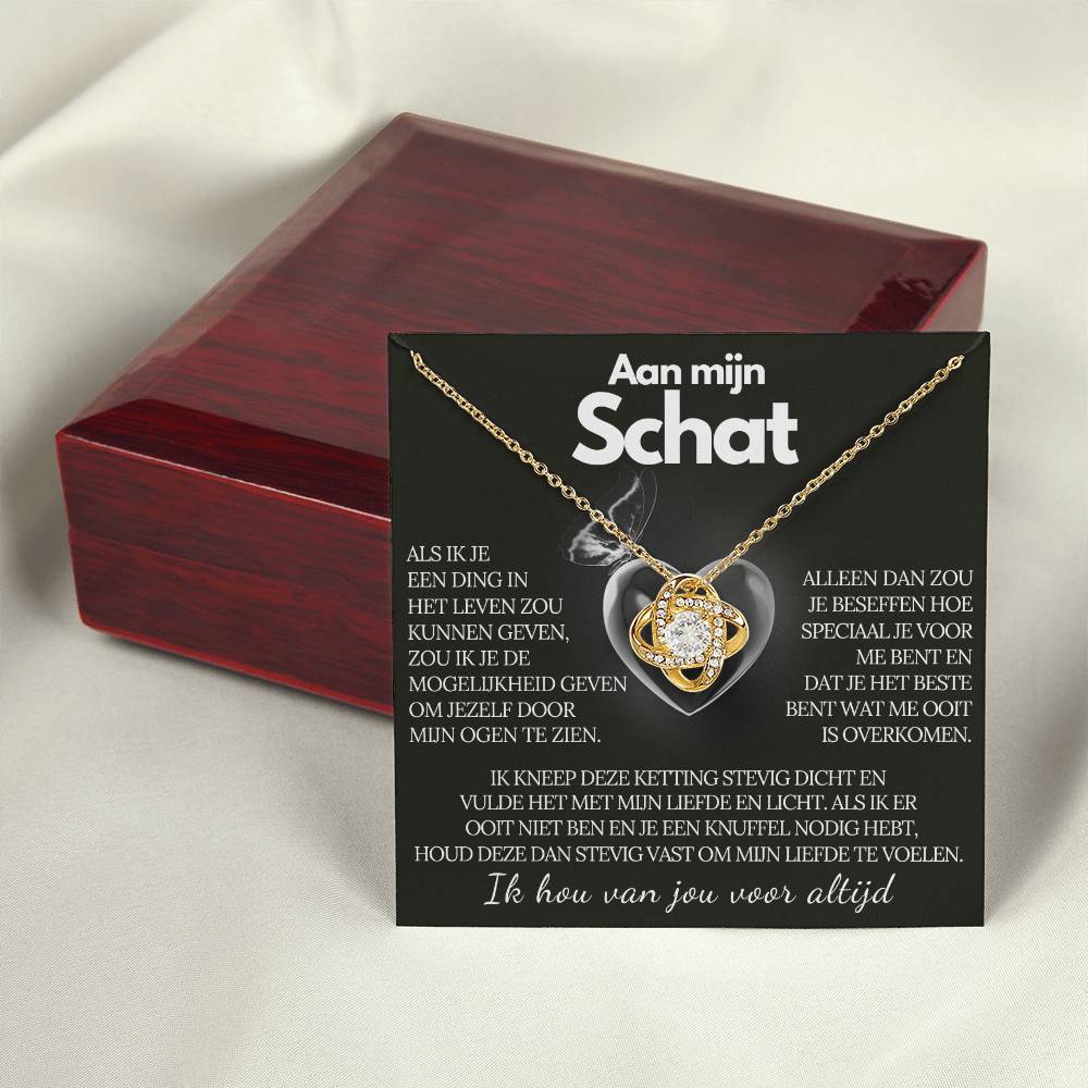 To My Treasure - I love you forever - Love knot necklace