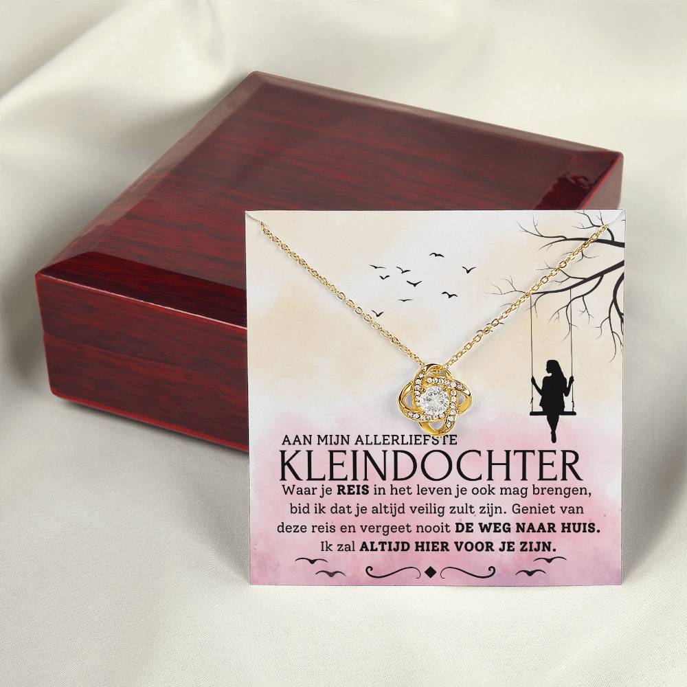 To My Granddaughter - I Will Always Be Here for You - Love Knot Necklace