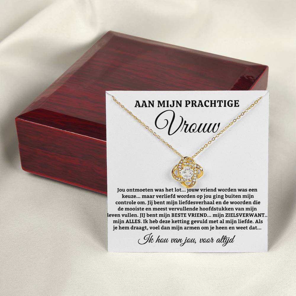 To My Beautiful Wife - You Are My Love Story - Love Knot Necklace