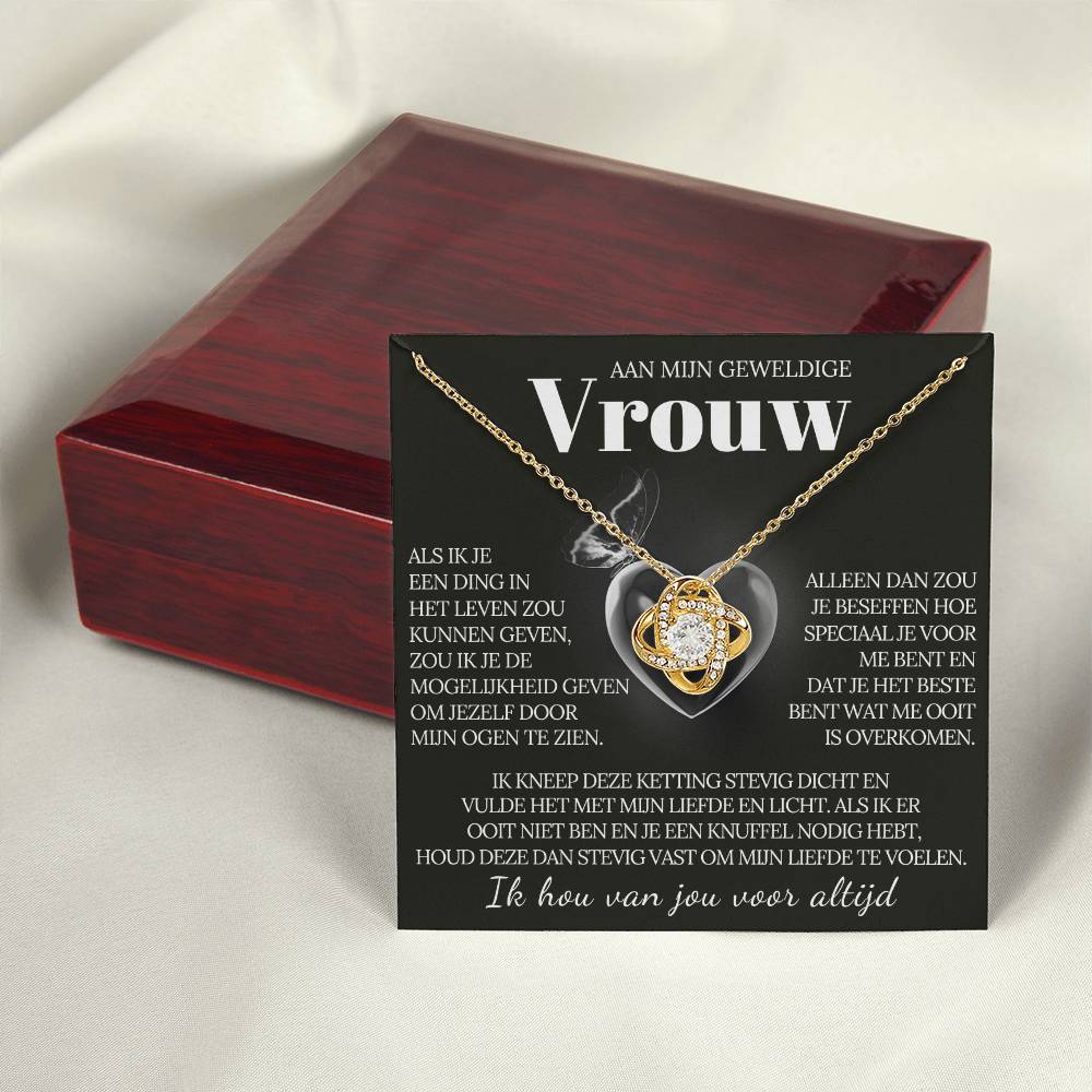 To My Wife - I Love You Forever - Love Knot Necklace