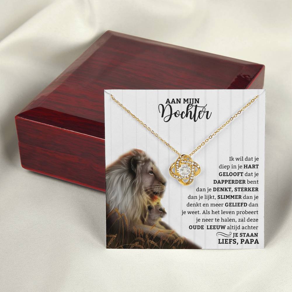 To My Daughter - Always Believe - Love Knot Necklace