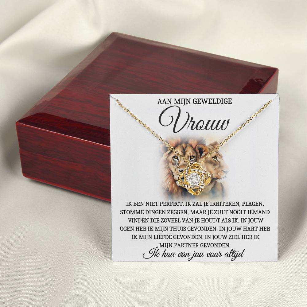 To My Wonderful Wife - In your heart, I have found my love - Love Knot Necklace