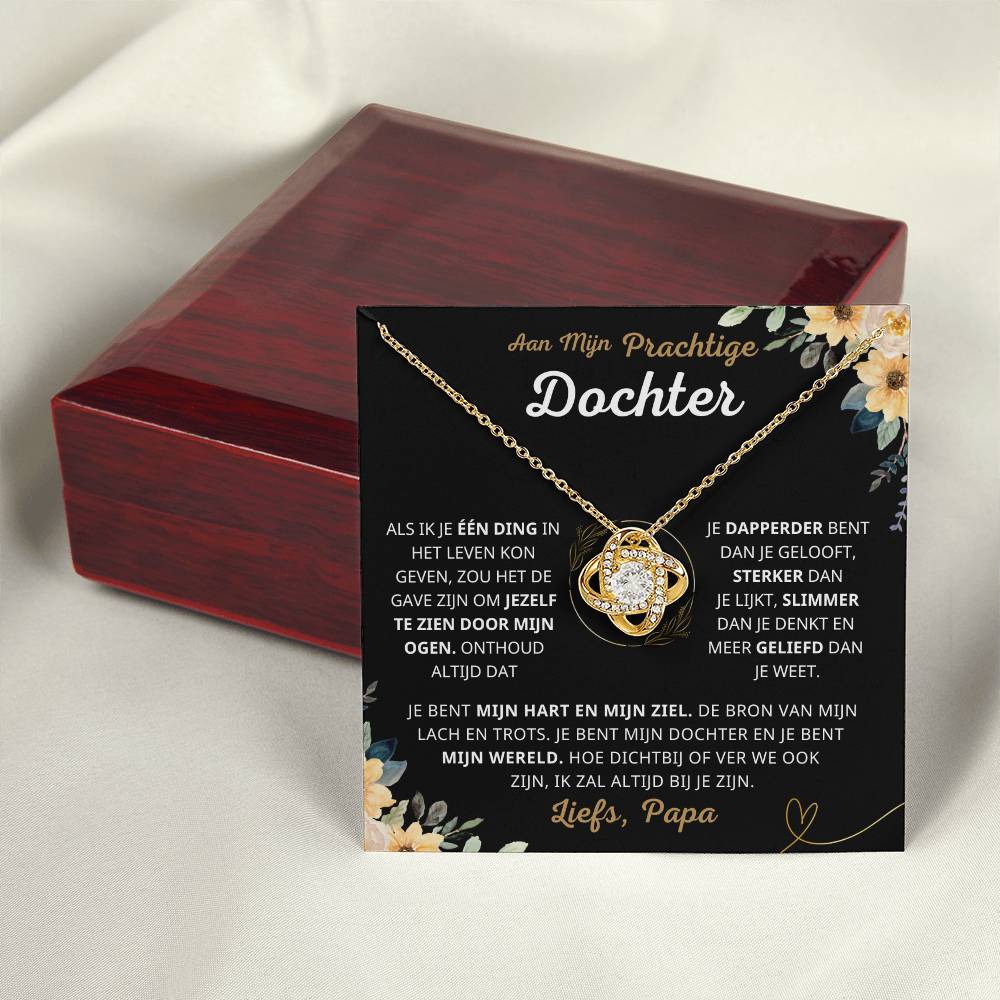 To My Beautiful Daughter - My Heart and Soul - Love Knot Necklace