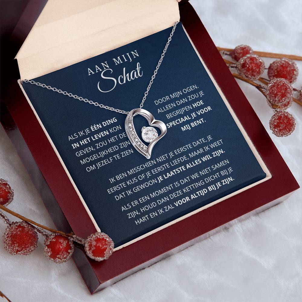 To My Treasure - I Will Always Be With You - Heart Necklace