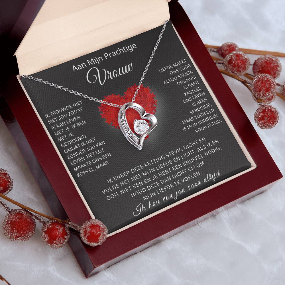 To My Wife - Together Forever - Heart Necklace