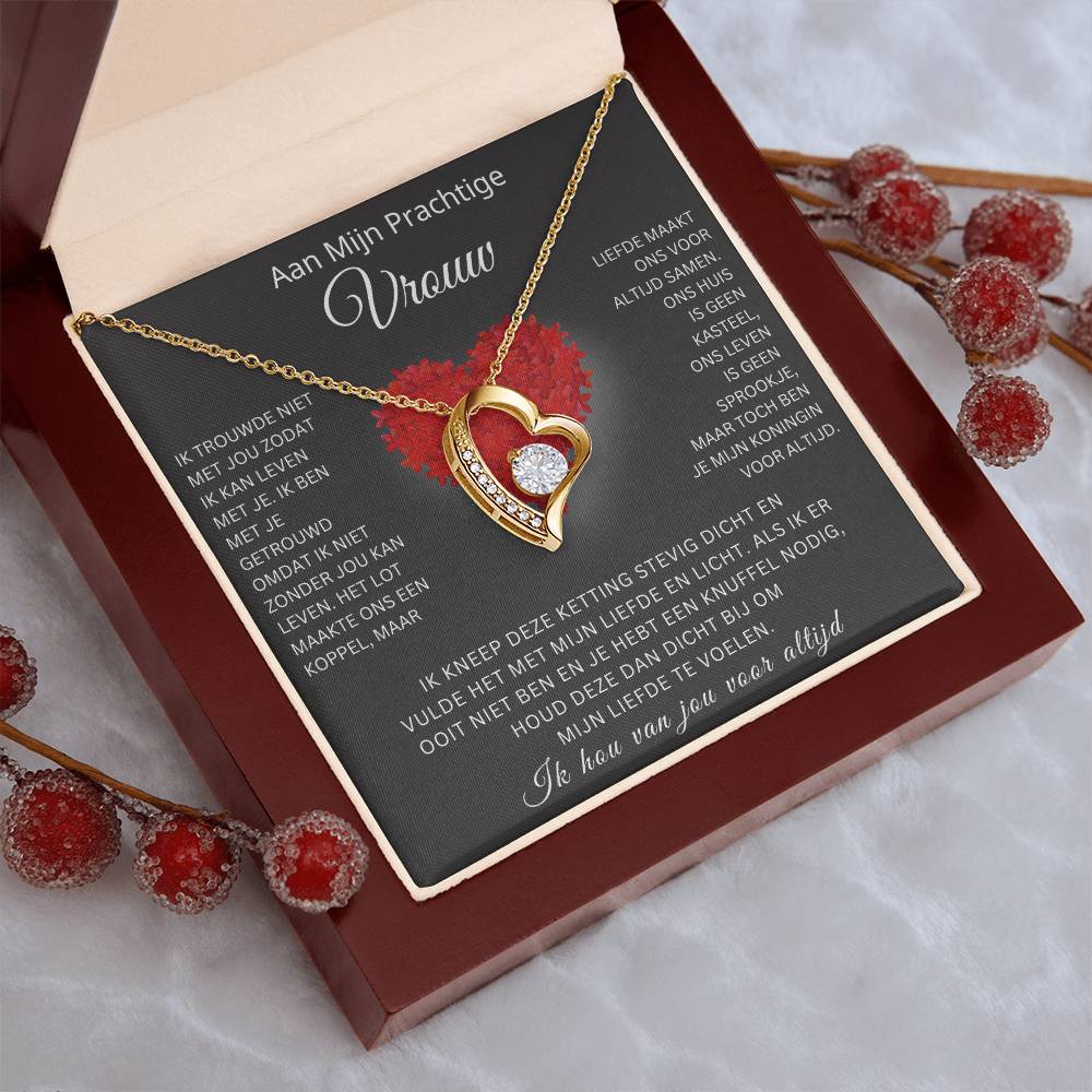 To My Wife - Together Forever - Heart Necklace