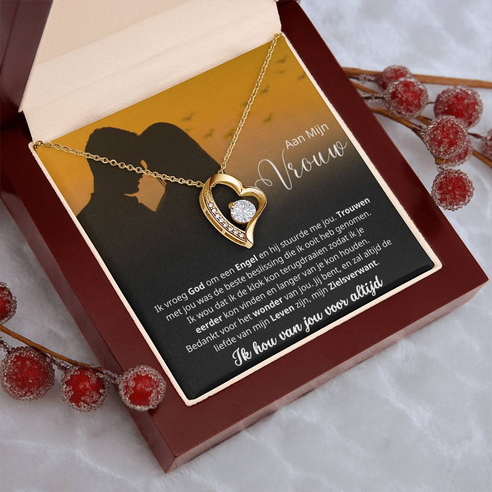 To My Wife - Love of My Life - Heart Necklace