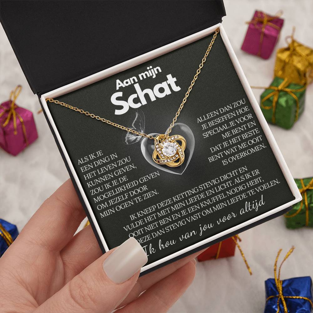 To My Darling - I love you forever - Love knot necklace