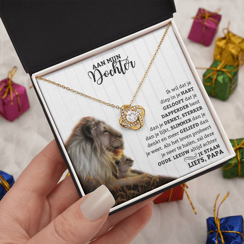 To My Daughter - Always Believe - Love Knot Necklace