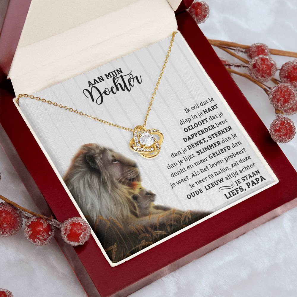 To My Daughter - Always Believe - Love Knot Necklace